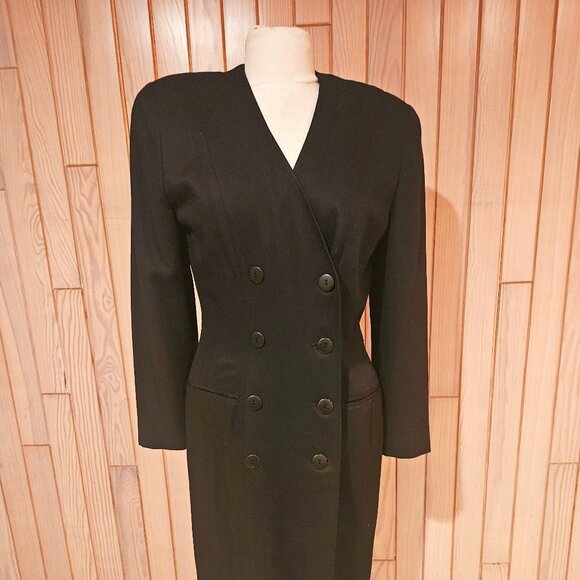 TAHARI DOUBLE BREASTED COAT DRESS - Picture 1 of 8